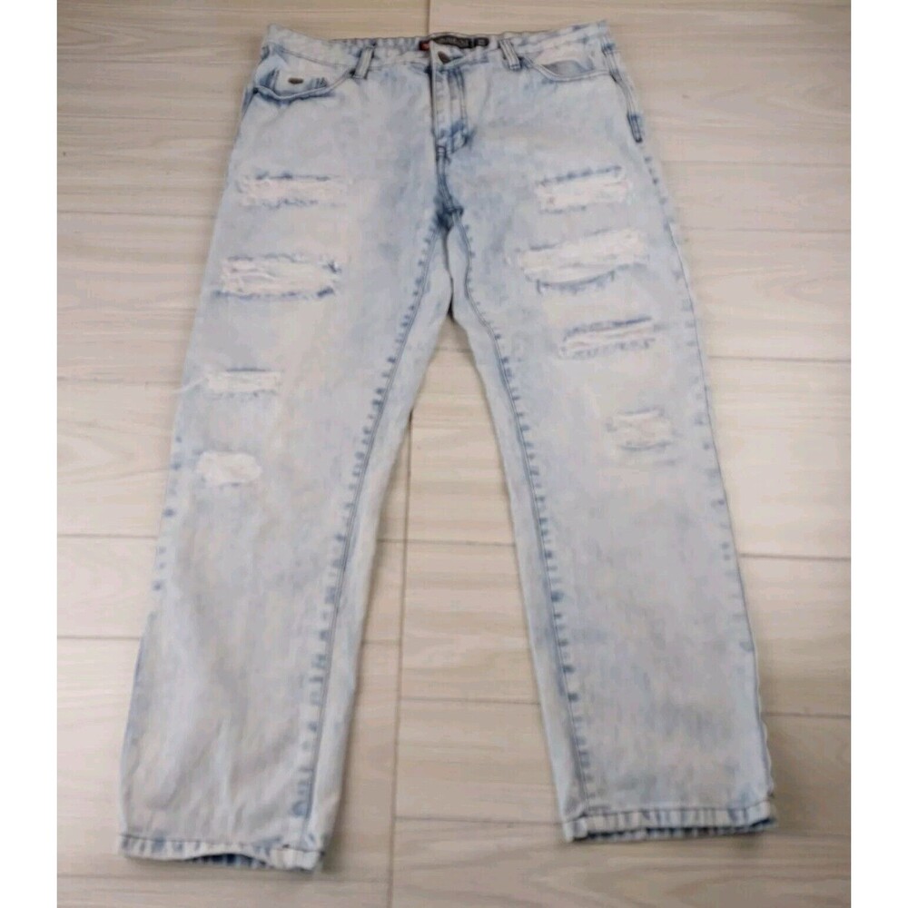 Southpole Jeans Mens 36x29*‎ Blue Stonewash Distressed Baggy Y2K  Denim Hip Hop